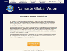 Tablet Screenshot of namasteglobalvision.com